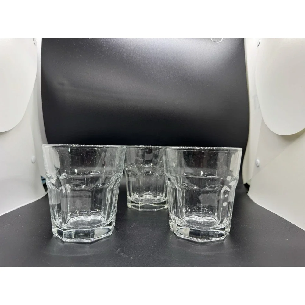 VINTAGE CIRCLEWARE Whiskey Rocks Old‎ Fashioned Glass Tumbler Set Of 3